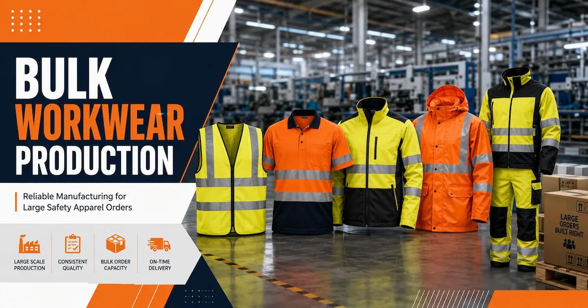 Bulk Workwear Production: How to Choose a Reliable Safety Apparel Manufacturer for Large Orders